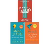 Making Numbers Count [Hardcover], Made to Stick & Switch 3 Books Collection Set