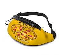 Making Pizza Piece Casual Waist Bag for Men Woman Cartoon Delicious Fast Food Slice Cheese Red Meet Snack Durable Fanny Pack Enjoy Sport Randonnée Course à Pied Cyclisme en Plein air