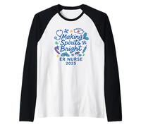 Making Spirits Bright ER Nurse, Noël Festif 2025 Manche Raglan