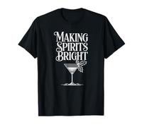 Making Spirits Bright Funny Barman Mixology Christmas T-Shirt