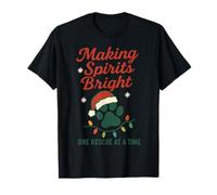 Making Spirits Bright Paw Rescue Lumières de Noël T-Shirt