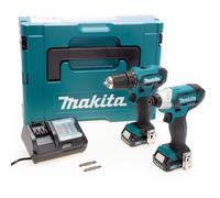 Makita 12Vmax Cxt Impact Conducteur & Perceuse Paquet Double 2 X 2.0Ah Batteries
