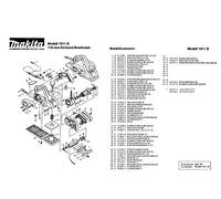 Makita 152362-3-1838 Plaque de roulement pour moteur 1911