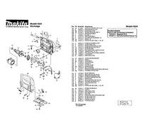 Makita 152601-1-7396 Rouleau de guidage d'origine 4324