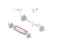 Makita 162682-7 Arbre avant complet pour tondeuse à gazon sans fil DLM382