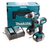 Makita 18V LXT Perceuse À Percussion Combi Pack De 2 X 5,0Ah Batteries DLX2507TJ