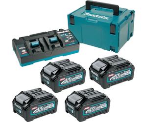 Makita 191U28-6 Starter Set Li-ion XGT 40V 4xBL4040+1xDC40RB+Makpac