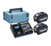 Makita Pack 2 batteries 40V Li-ion MAX 5.0 Ah + chargeur Mbox 191V35-5