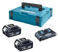Makita Kit Makita Power Source 2x 5,0 Ah 197629-2 avec double chargeur Quantité:1