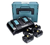 Pack Énergie MAKITA 18V Li-Ion 3.0 Ah - 4 batteries + 1 chargeur double + coffret MAK-PAC - 197720-6