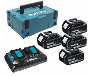 Makita 197970-3 Maintenant Li-ion LXT 18V 4xBL1830B + double chargeur DC18RD + Makpac 2