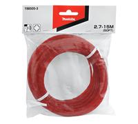 Makita 198505-3 Coupe-bordure à fil de trèfle rouge 2,7 mm 15 m