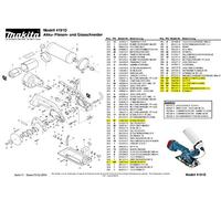 Makita 214019-5-4111 Roulement à lubrifier 4 pièces de rechange d'origine 4191 D