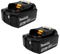 Makita 2x BL1830B Batterie 3,0 Ah 18V Li-Ion avec indicateur de charge - BL1830B-2