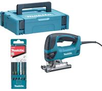 Makita 4350 FCTJ Scie sauteuse à mouvement alternatif 720 watts 135 mm + 5 pcs. jeu de lames de scie sauteuse + Makpac