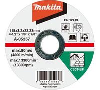 Makita A-85357 Disques a tronçonner 115x3x22mm