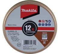 Makita® Accessoires Disques à tronçonner INOX 115 x 1,2 mm pour métal D-65953-12 - Pack de 12