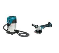 Makita Aspirateur Industriel 30L 1000W 210 mbar VC3011L & DGA504Z - Mini-meuleuse à Batterie 18V Lithium-ION 125 mm BL Seule Machine sans Chargeur ni Batterie 60 x 450 mm,Noir