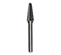 Makita Fraise sur tige B-52819 – Carbure de tungstène cône rond Ø 10 mm, L. travail 25 mm, tige 6 mm