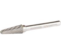 Makita Fraise sur tige B-52819 – Carbure de tungstène cône rond Ø 10 mm, L. travail 25 mm, tige 6 mm