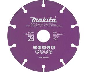 Makita B-53693 Disques a concrétion diamant pour métal 125x1.3x22,23mm