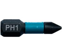 Makita B-63600 Embouts Impact Black 25 mm PH1, Hexa 1/4''