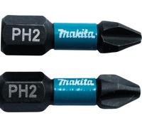 Makita B-63616 Embouts Impact Black 25 mm PHILLIPS (PH), Hexa 1/4''