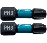 Makita B-63622 Embouts Impact Black 25 mm PHILLIPS (PH), Hexa 1/4''