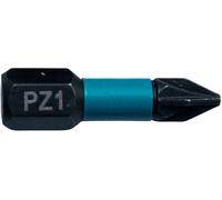 Makita B-63638 Embouts Impact Black 25 mm POZIDRIV (PZ), Hexa 1/4''