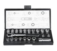 Coffret Clé à cliquet douilles traversantes métriques et en pouces MAKITA B-65604