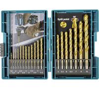 Coffret forets et mèches MAKITA HSS-TIN - 19 pièces