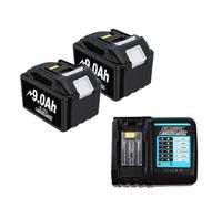 Makita batterie 18V, capacité 9000mAh, compatible avec BL1850B, BL1840B, BL1860, BLANC
