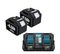 Makita batterie 18V, capacité 9000mAh, compatible avec BL1850B, BL1840B, BL1860, bleu
