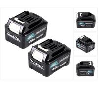 Makita Batterie Power Set Li 12V mit - 2x pièces BL1041B 4,0Ah ( 2x 197406-2 ) - successeur de BL1040B