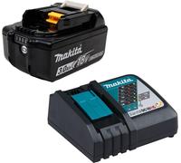 Makita BL1830B Batterie 3,0 Ah 18V Li-Ion avec indicateur de niveau de charge & chargeur rapide DC18RC - DC18RC-BL1830B-1x