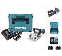 Makita BPJ 180 RFJ Fraiseuse à rainurer sans fil 18V + 2x Batteries 3,0Ah + Chargeur + Coffret Makpac