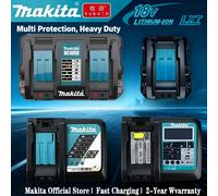Makita - chargeur rapide de batterie Lithium-Ion 18V LXT, modèle DC18RD à double port, charge rapide avec indicateur LED, pour outils Makita 18V Chargeur DC18SF