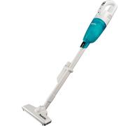 Makita CL117FDX2 Aspirateur sans fil 10.8V Li-Ion 2,0Ah - sans sac, 3 vitesses d'aspiration, LED, blanc-bleu