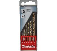 Makita Coffret 6 forets métal HSS-CO MAKITA - D-57168