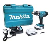 MAKITA Coffret Perceuse visseuse à percussion 18 V Li-Ion 1,5 Ah Ø 13 mm HP457DWE