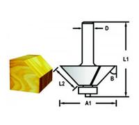 MAKITA Coupe-facettes/bordures avec tige à roulement 6 mm, 25,4x11x51 mm D-48658