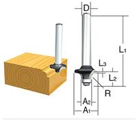 Makita D-09547 Fraise a queue arrondie R-8 mm