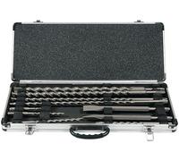 Makita D-42385 Jeu de forets et burins SDS-Plus dans un coffret en aluminium, 10 pieces