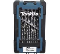 Makita D-78368 Jeu de forets pour le métal 1 mm, 1.5 mm, 2 mm, 2.5 mm, 3 mm, 3.5 mm, 4 mm, 4.5 mm, 5 mm, 5.5 mm, 6 mm, 6.5 mm, 7 mm, 7.5 mm, 8 mm, 8.5 mm, 9