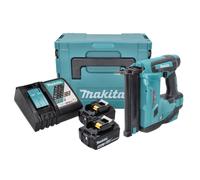 Makita DBN 500 RMJ Cloueur pneumatique sans fil 15-50 mm 90° 18 V + 2x Batteries 4,0 Ah + Chargeur + Coffret de transport