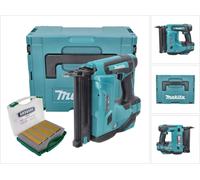 Makita DBN 500 ZJ Cloueur pneumatique sans fil 15-50 mm 90° 18 V + Clous pour cloueurs J-Box 8000 pièces + Coffret MakPac - sans batterie sans chargeur