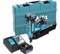 Makita DBN 901 RT1K Cloueuse sans fil 18 V 50 - 90 mm Brushless + 1 batterie 5,0 Ah + chargeur + coffret
