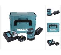 Makita DBO 180 RM1J Ponceuse excentrique sans fil 18 V + 1x Batterie 4.0Ah + Chargeur + Makpac