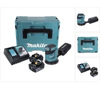 Makita DBO 180 RTJ 18 V Ponceuse excentrique sans fil + 2x Batteries 5.0Ah + Chargeur + Makpac