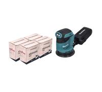 Makita DBO 180 Z Ponceuse excentrique sans fil 18 V - 125 mm + 4x Sets de ponçage Toolbrothers TURTLE - sans batterie, sans
